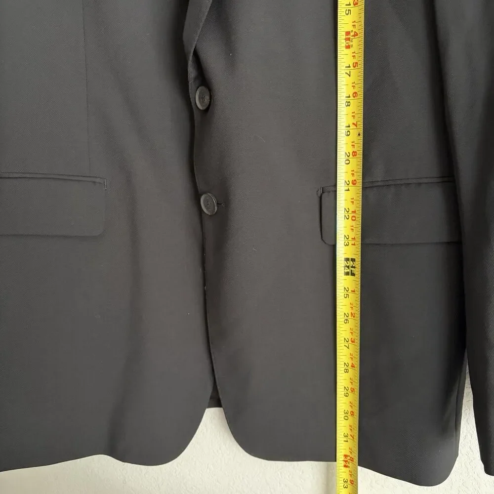 Gucci Uniform Mens Black Suit Jacket Size 52 (42R US)